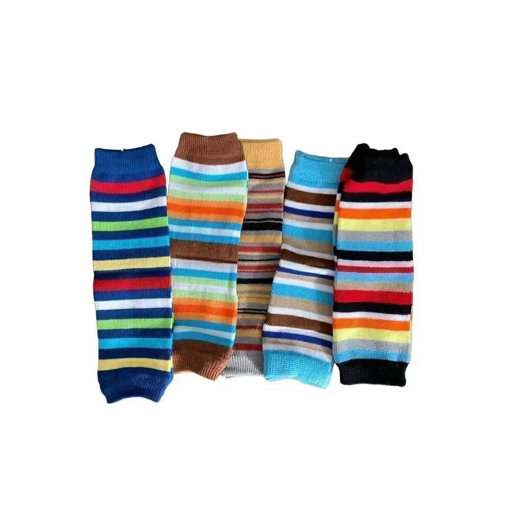 NEW juDanzy Newborn Toddler Organic Striped Leg Warmers Set of 5